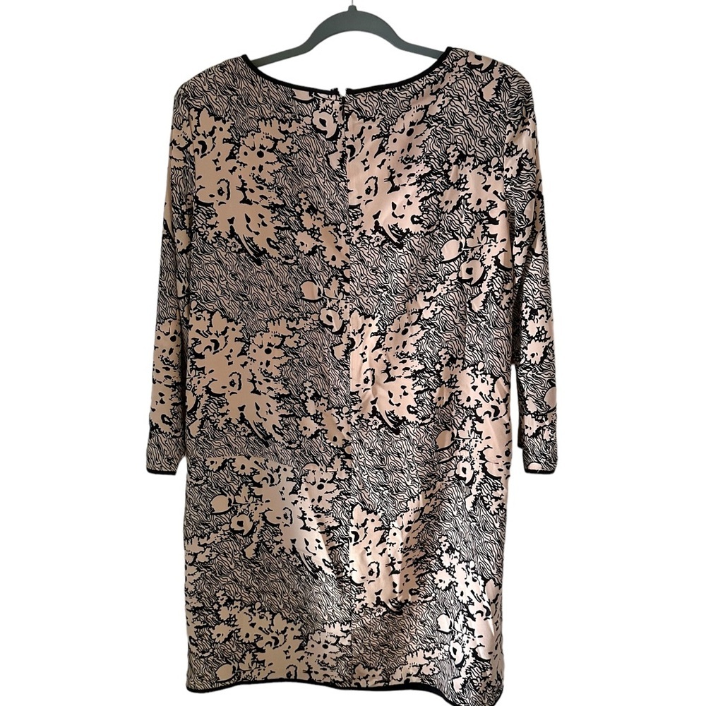 Women’s Dress Black & Cream Midi Silk Size 10 - Picture 2 of 8